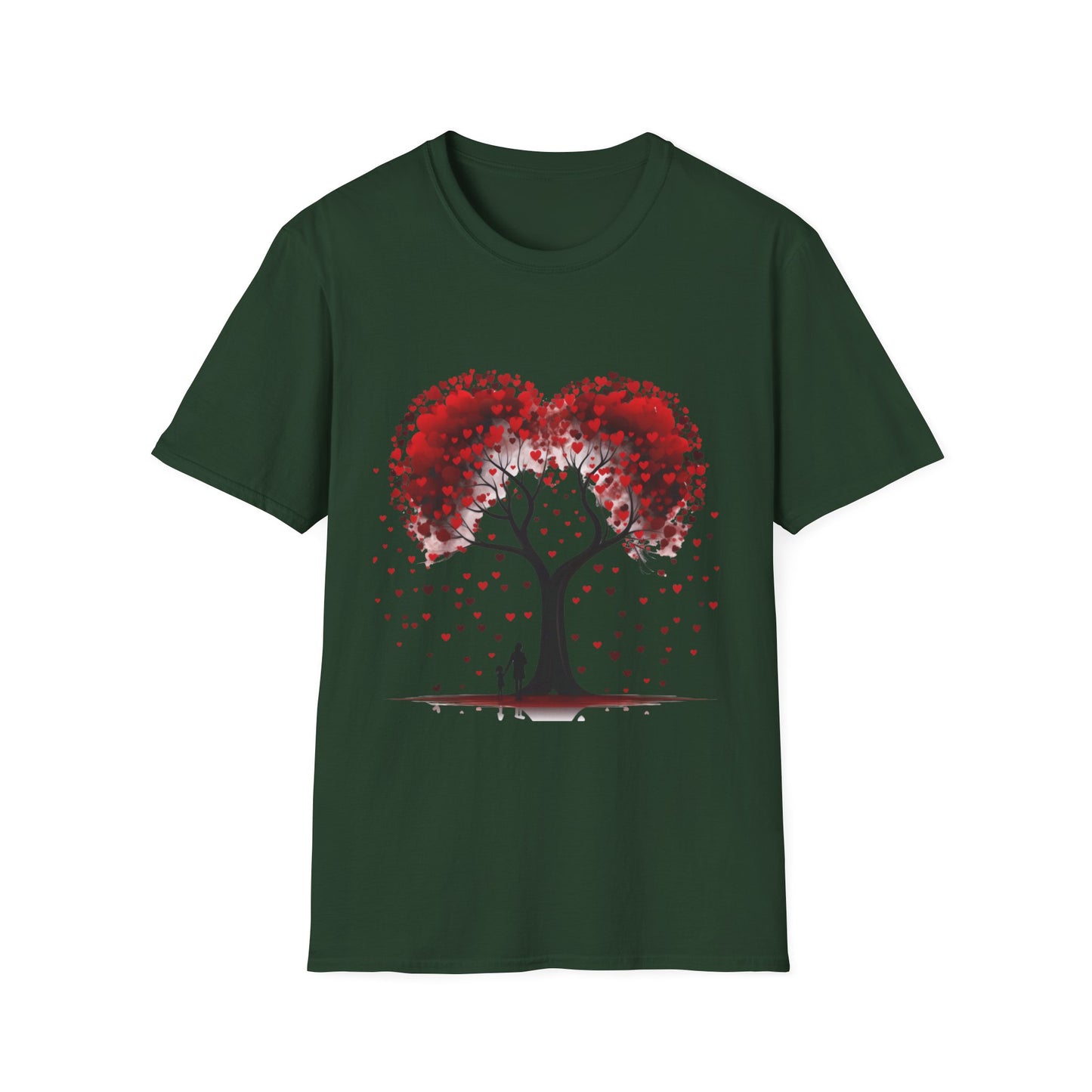 "Love Blossoms Valentine's Day T-Shirt – Heart Tree Design"