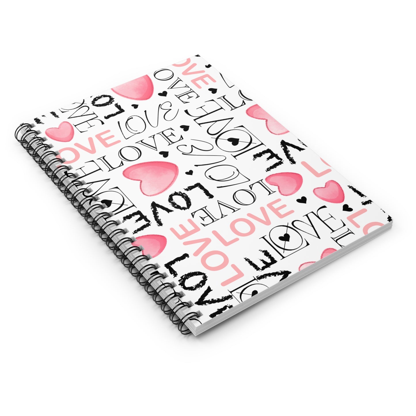 "Endless Love" Heart-Patterned Notebook