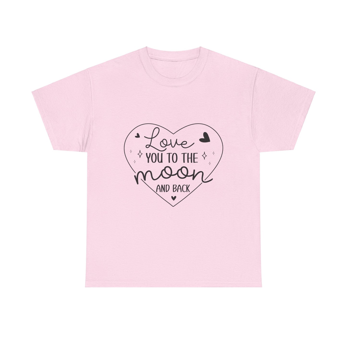 "I Love You to the Moon and Back" Valentine’s Heart Unisex T-Shirt