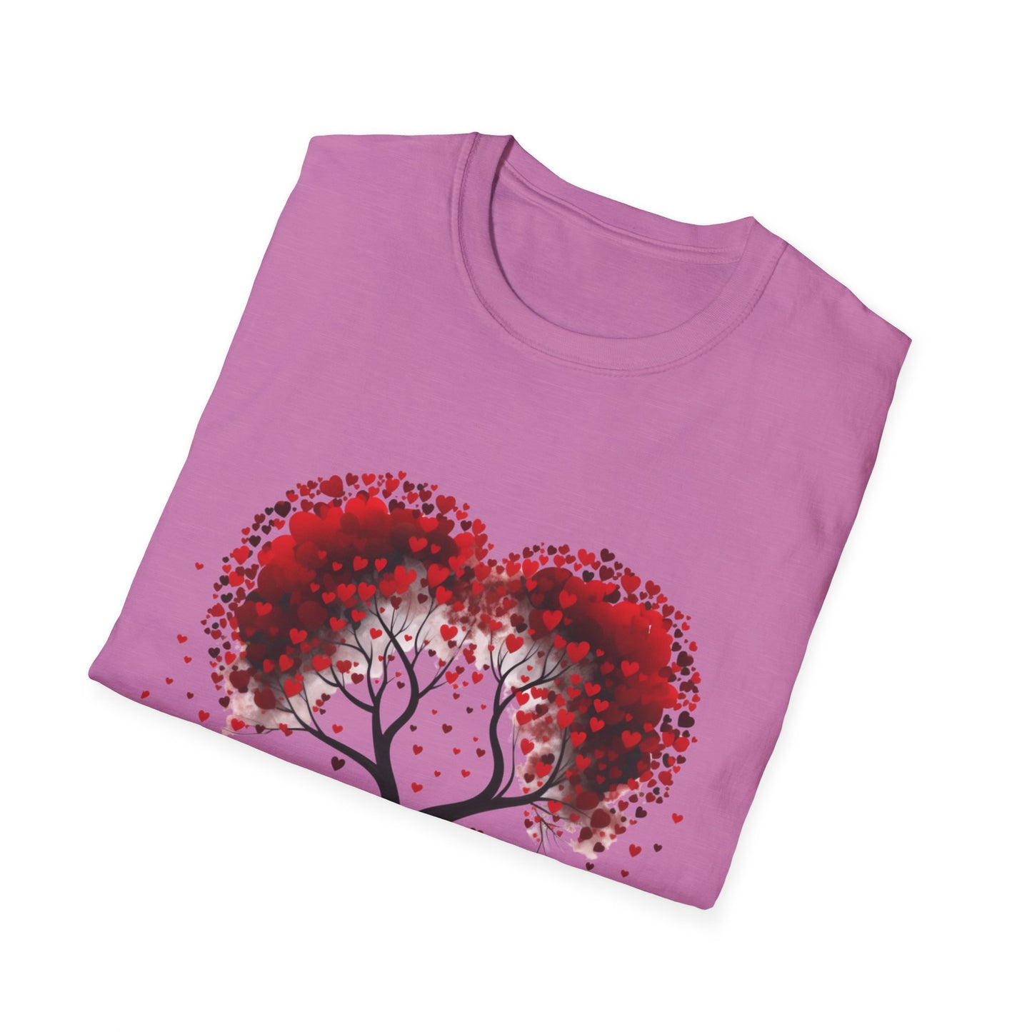 "Love Blossoms Valentine's Day T-Shirt – Heart Tree Design"