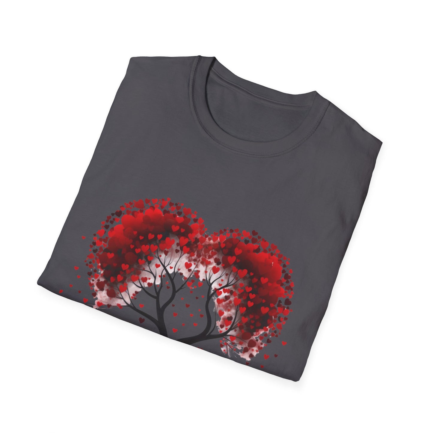 "Love Blossoms Valentine's Day T-Shirt – Heart Tree Design"