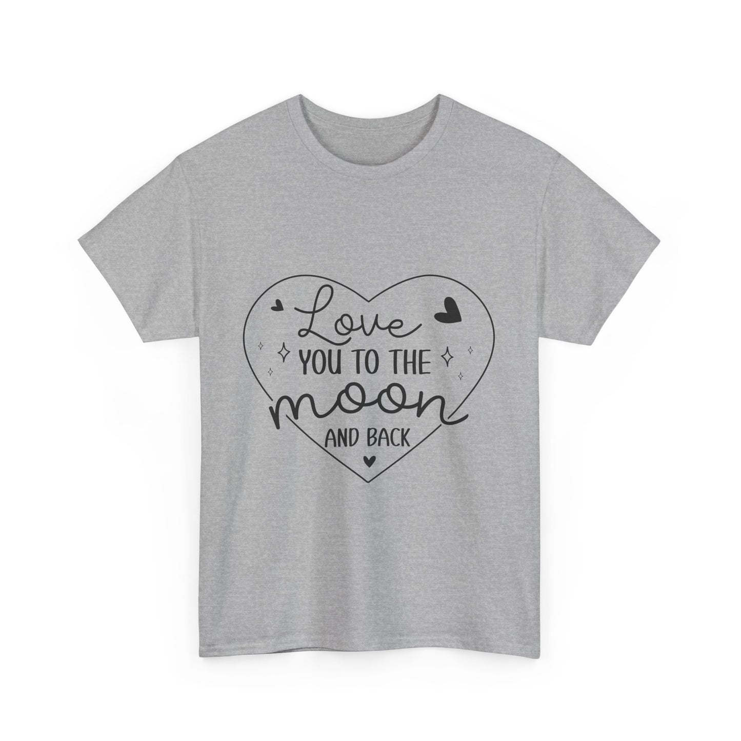 "I Love You to the Moon and Back" Valentine’s Heart Unisex T-Shirt