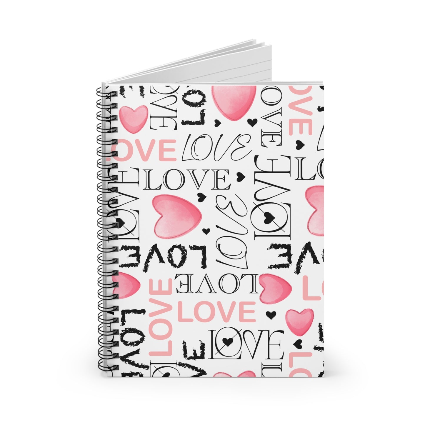 "Endless Love" Heart-Patterned Notebook