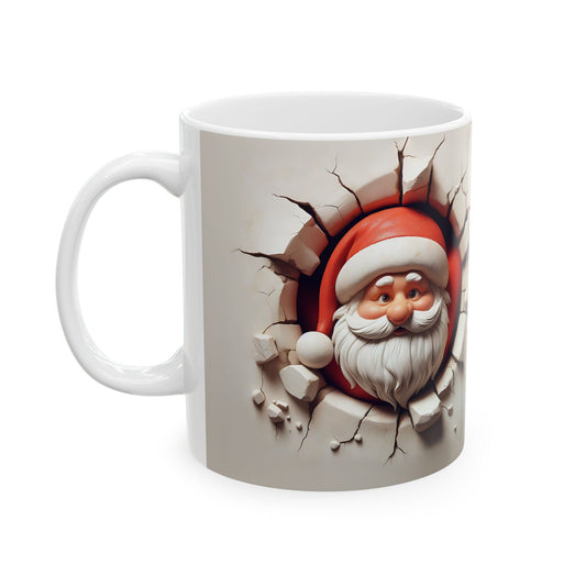 Santa Surprise 11oz Coffee Mug – Jolly Cheer from Every Angle!