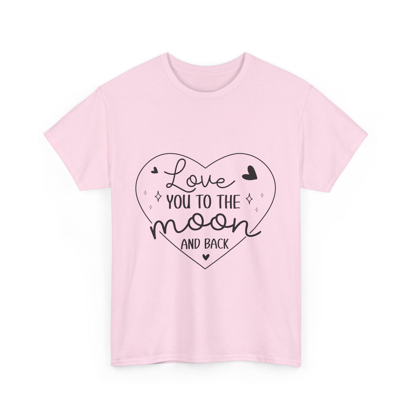 "I Love You to the Moon and Back" Valentine’s Heart Unisex T-Shirt