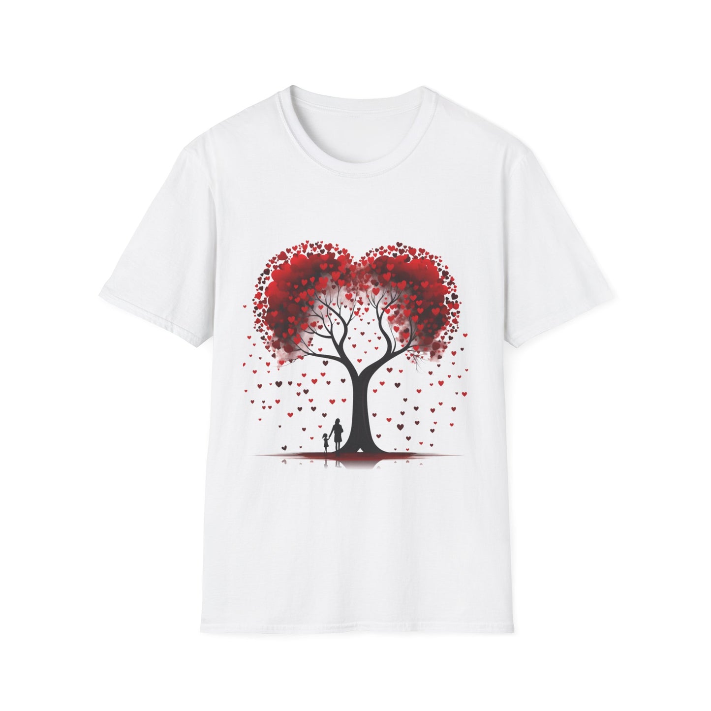 "Love Blossoms Valentine's Day T-Shirt – Heart Tree Design"