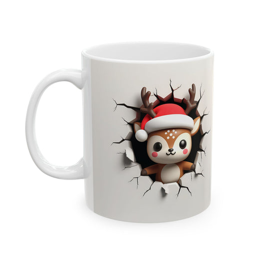 Reindeer Pop 11oz Coffee Mug – Festive Fun from Front to Back!