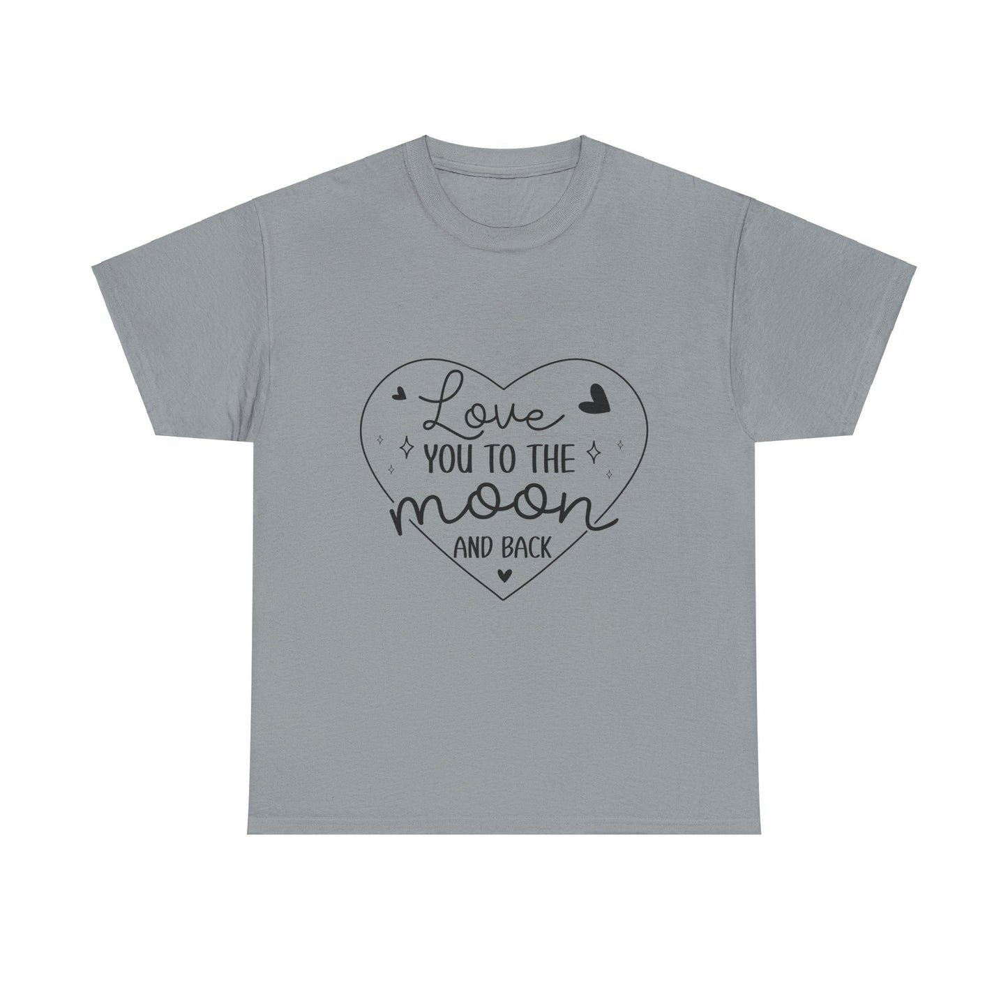 "I Love You to the Moon and Back" Valentine’s Heart Unisex T-Shirt