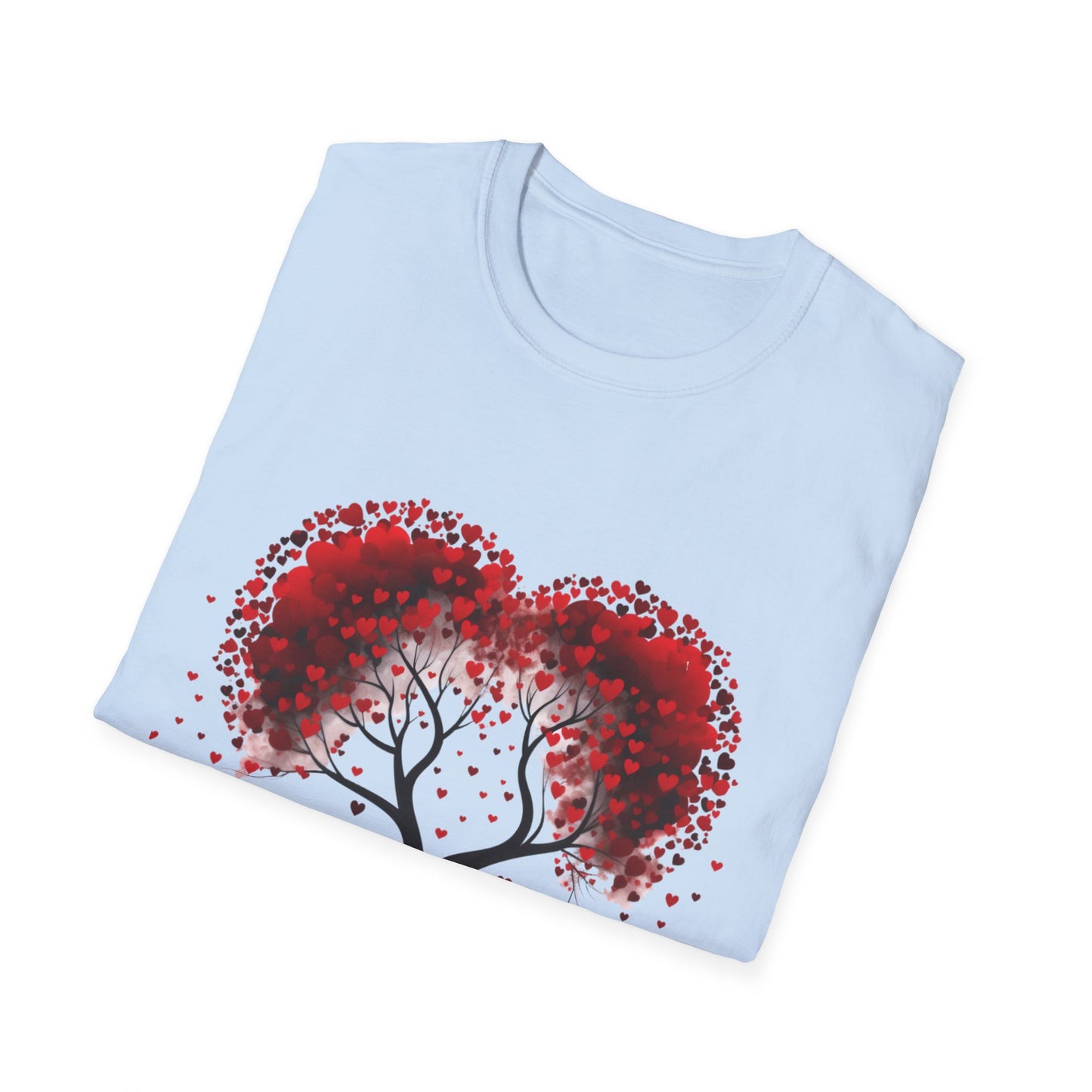 "Love Blossoms Valentine's Day T-Shirt – Heart Tree Design"