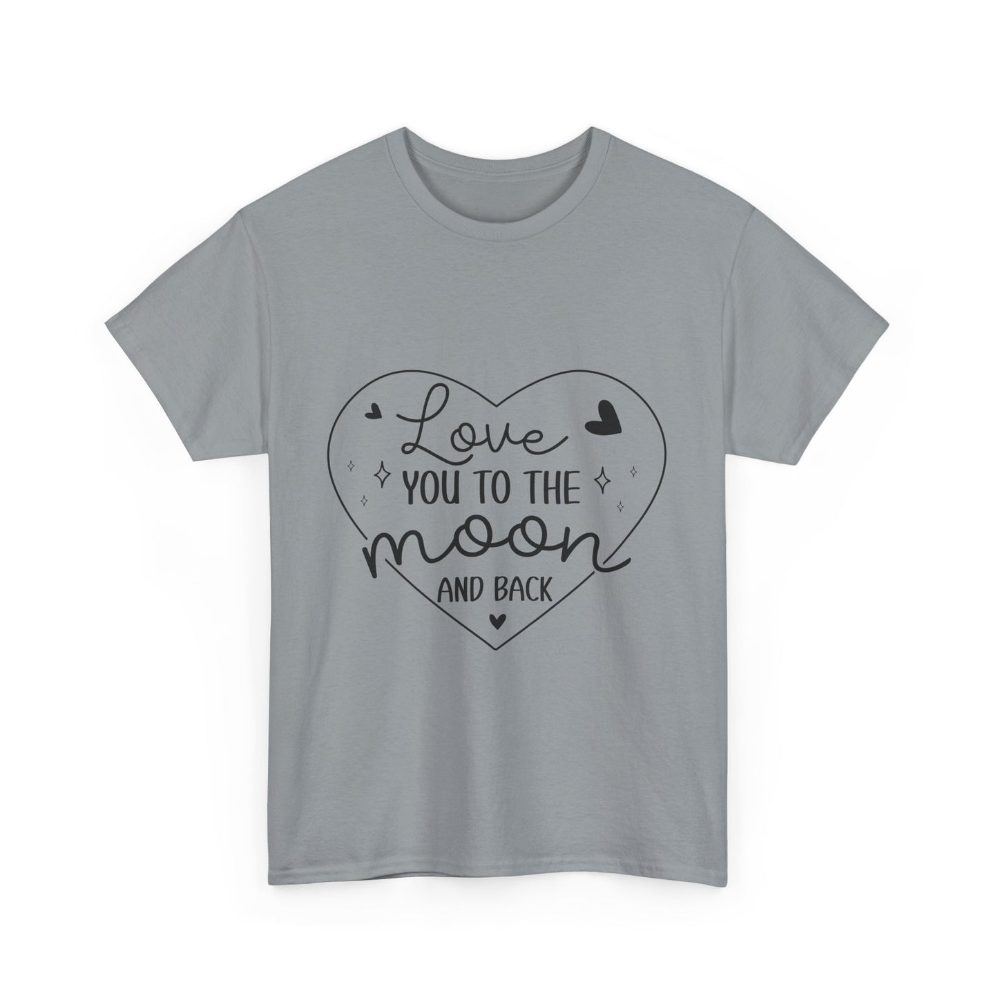 "I Love You to the Moon and Back" Valentine’s Heart Unisex T-Shirt