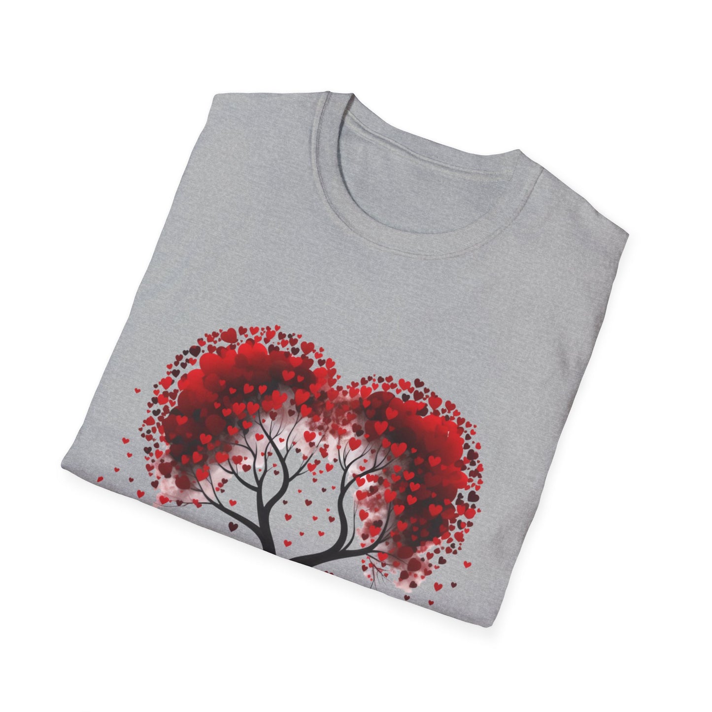 "Love Blossoms Valentine's Day T-Shirt – Heart Tree Design"