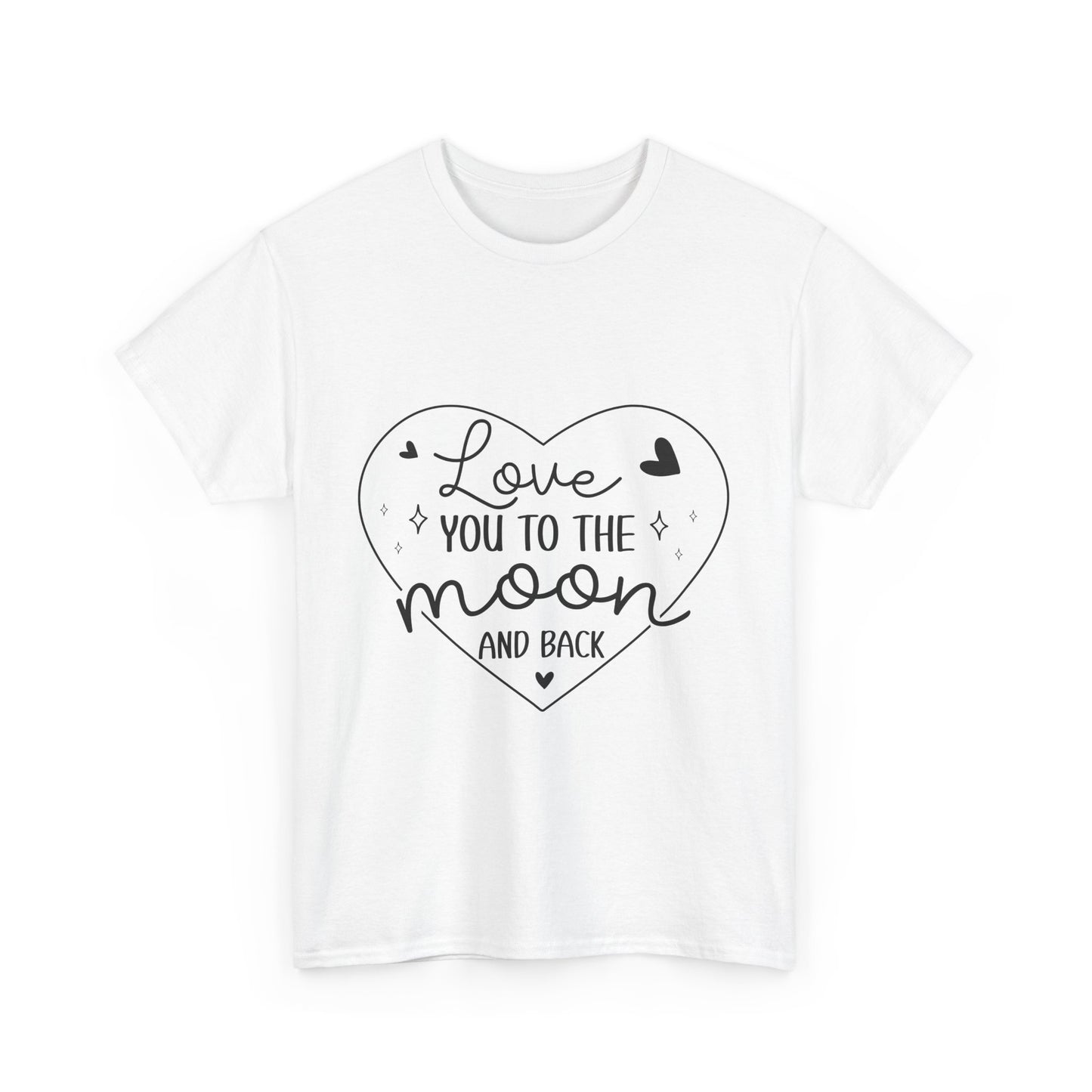 "I Love You to the Moon and Back" Valentine’s Heart Unisex T-Shirt