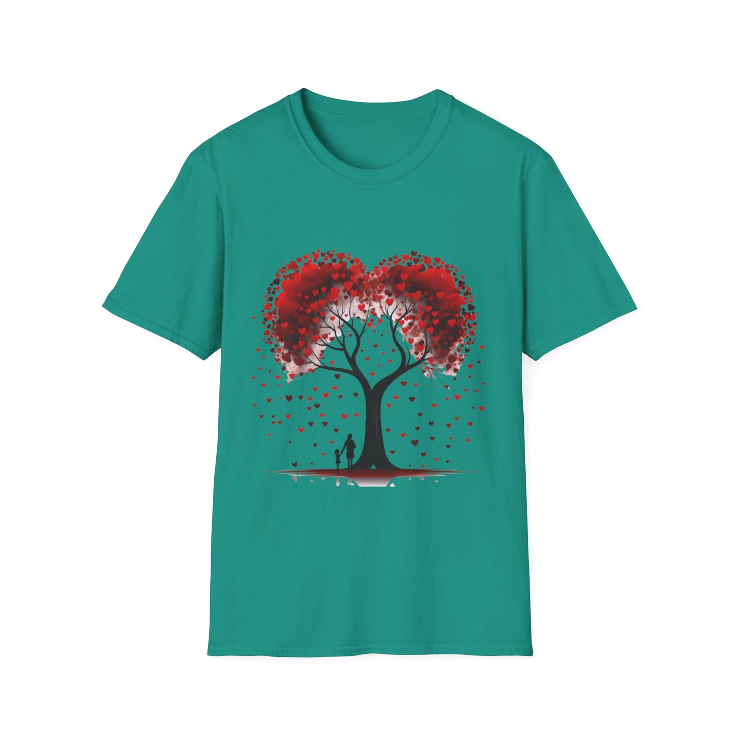 "Love Blossoms Valentine's Day T-Shirt – Heart Tree Design"