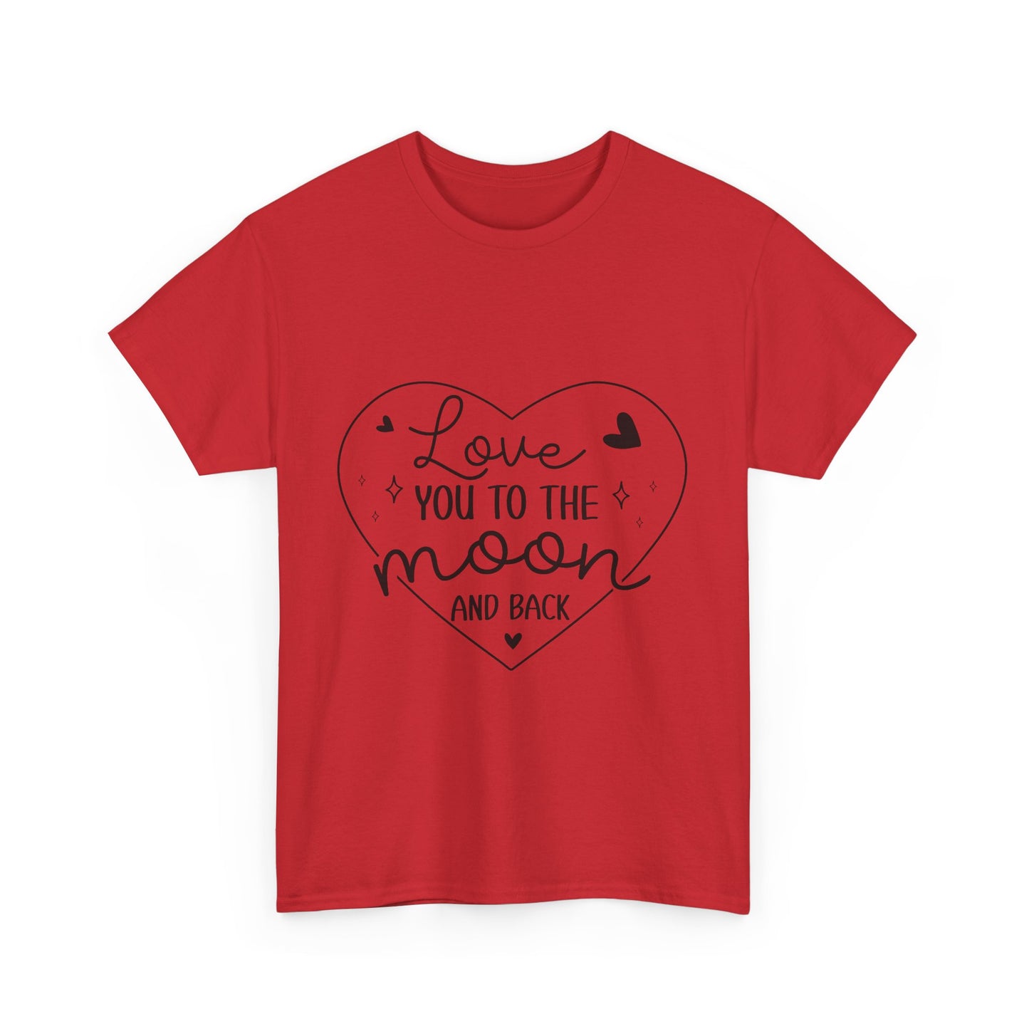 "I Love You to the Moon and Back" Valentine’s Heart Unisex T-Shirt