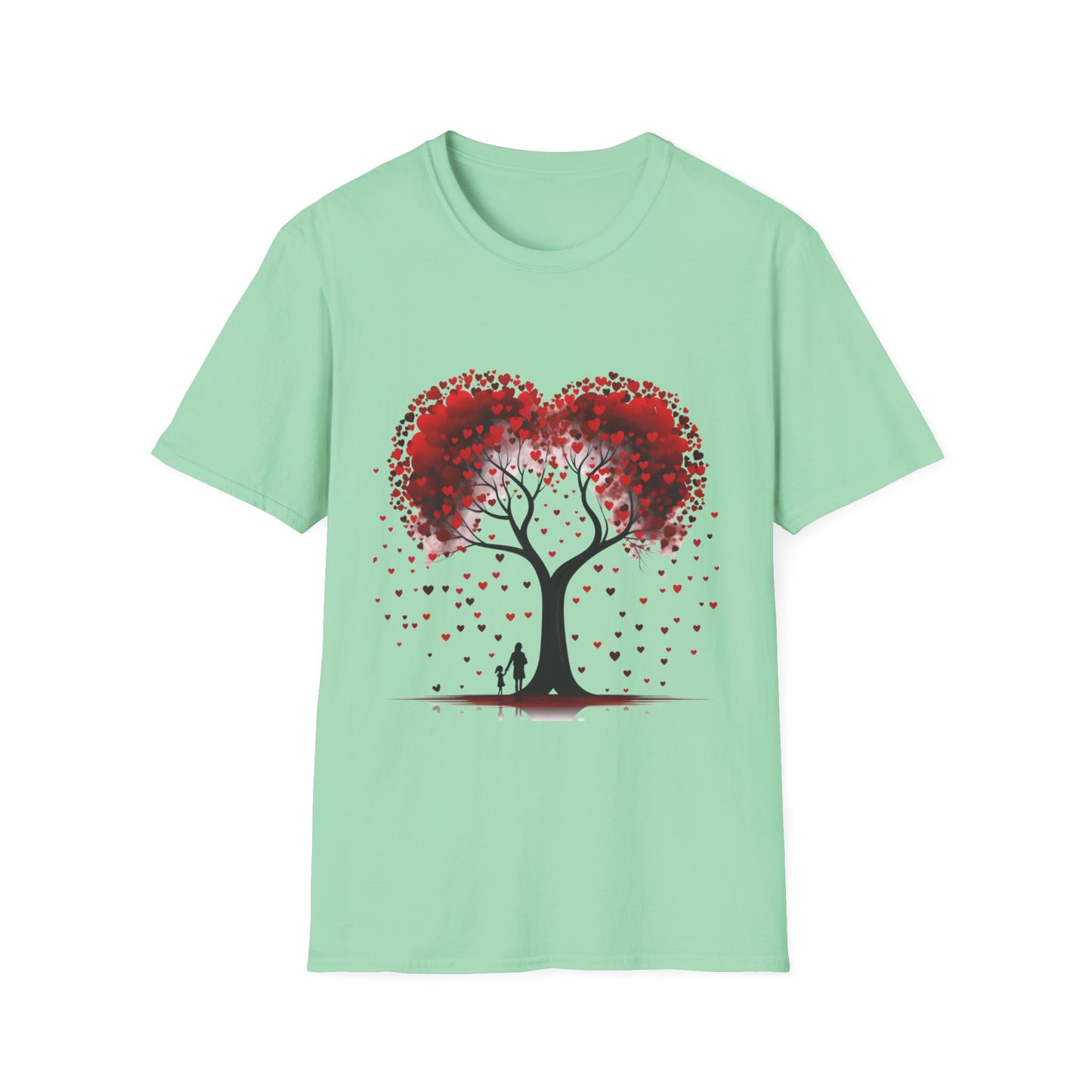 "Love Blossoms Valentine's Day T-Shirt – Heart Tree Design"