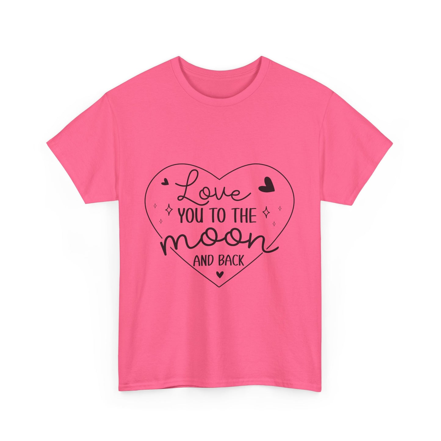 "I Love You to the Moon and Back" Valentine’s Heart Unisex T-Shirt