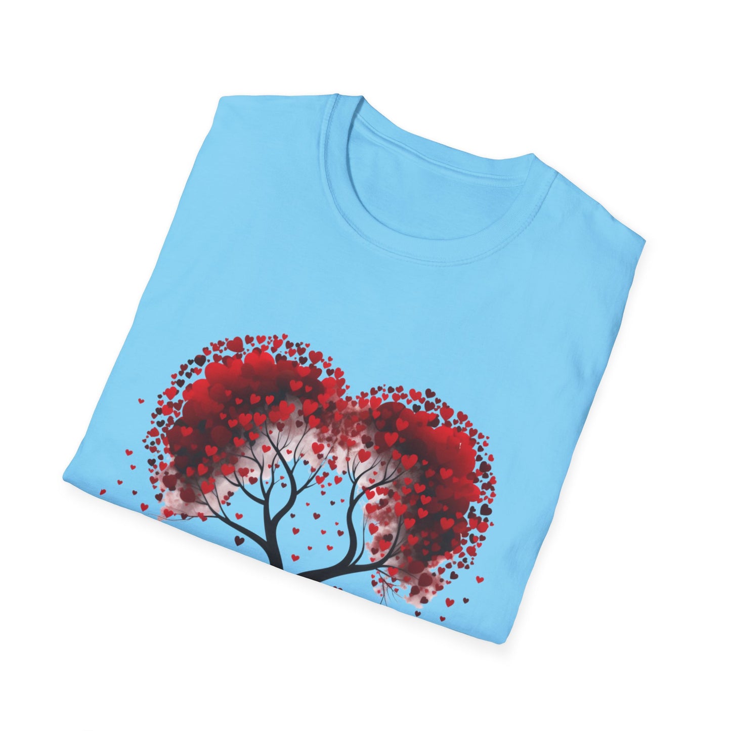 "Love Blossoms Valentine's Day T-Shirt – Heart Tree Design"