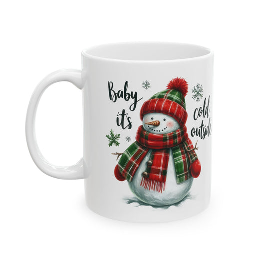 Baby It's Cold Outside Snowman Mug - 11oz Winter Warmth