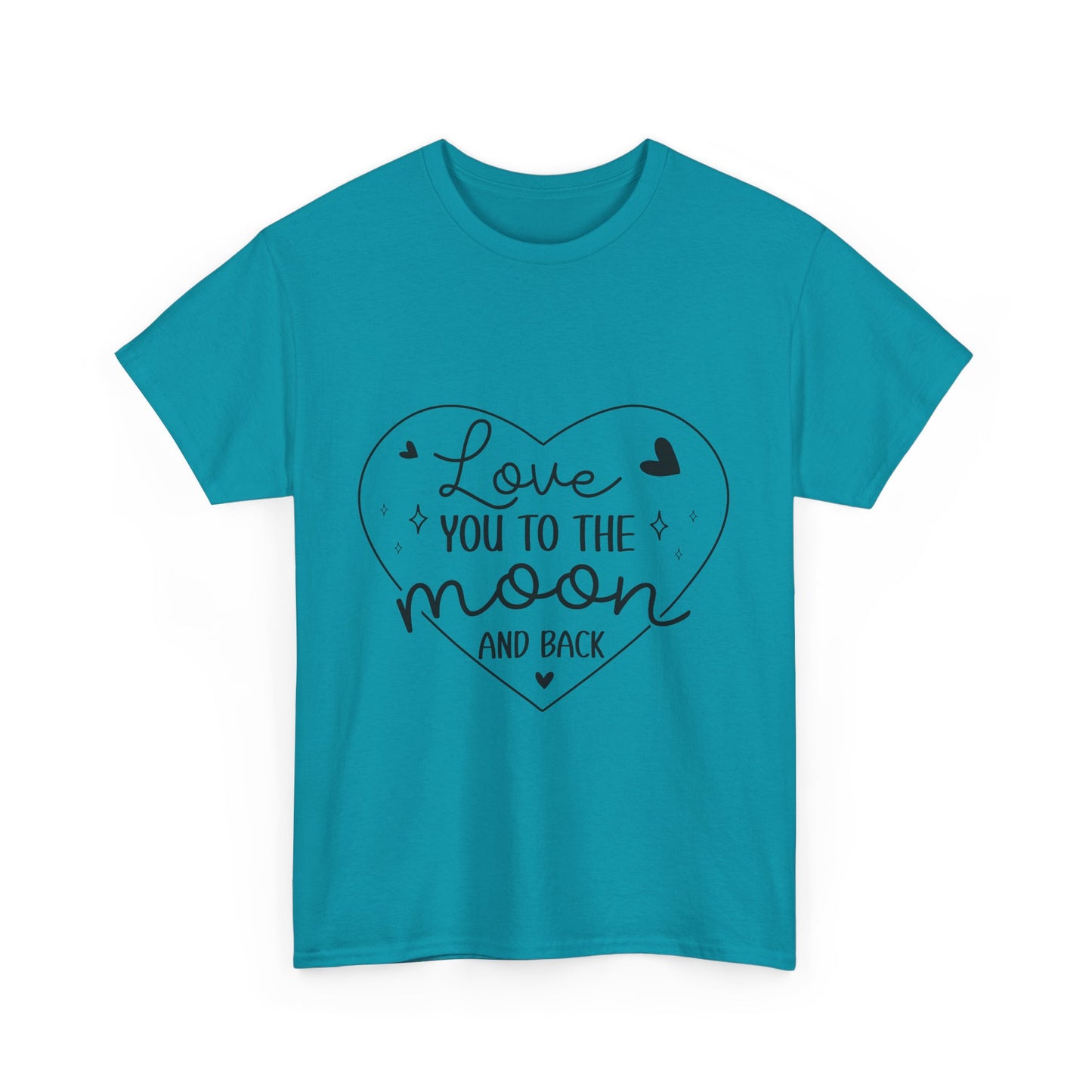 "I Love You to the Moon and Back" Valentine’s Heart Unisex T-Shirt