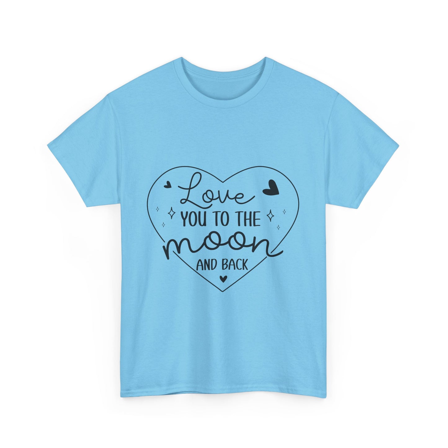 "I Love You to the Moon and Back" Valentine’s Heart Unisex T-Shirt