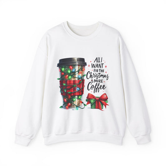 All I Want for Christmas is Coffee Unisex Heavy Tee – Festive Comfort for Coffee Lovers!