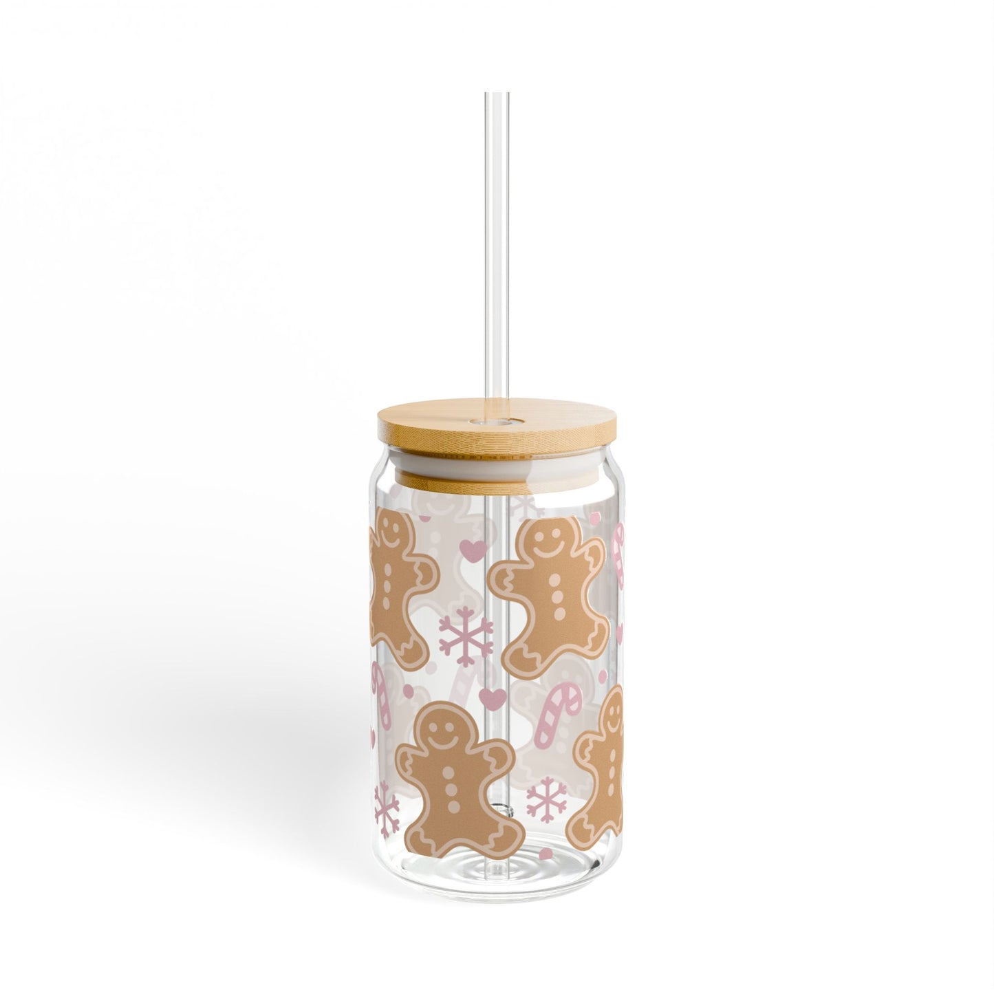 Festive Gingerbread Glass Mug Wrap 16oz