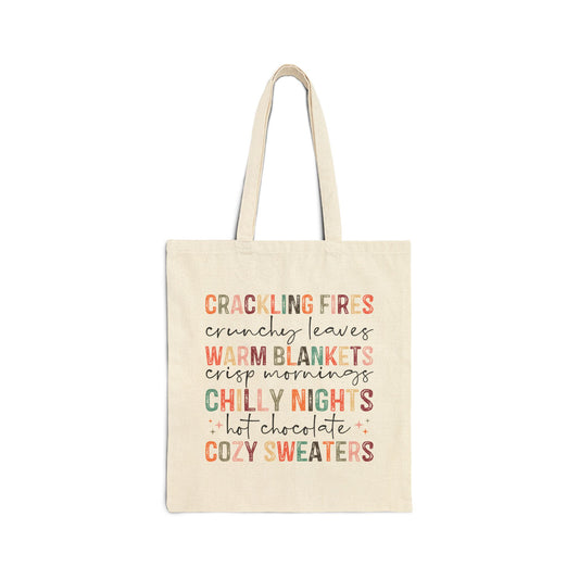 Welcome Fall Cotton Canvas Tote Bag