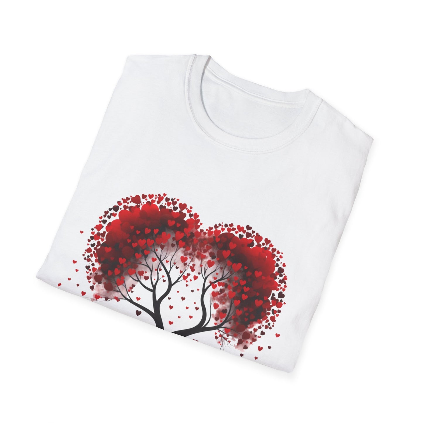 "Love Blossoms Valentine's Day T-Shirt – Heart Tree Design"