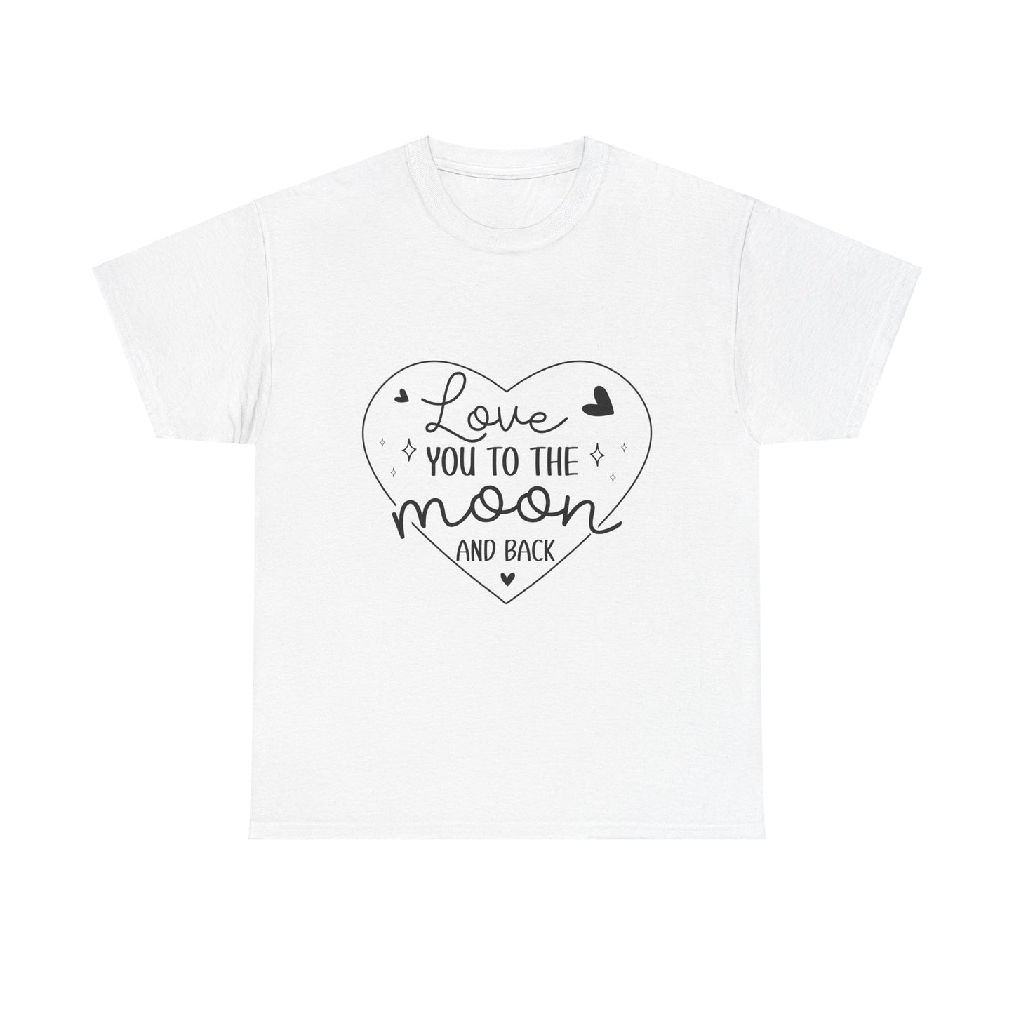 "I Love You to the Moon and Back" Valentine’s Heart Unisex T-Shirt