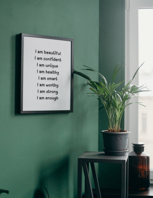 Positive Affirmations Wall Art Digital Download