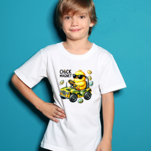 Chick Magnet Kids Tee - Fun Easter Graphic for Young Explorers